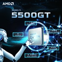 NEW AMD Ryzen 5 5500GT 6-Core 12-Thread 3.6GHz Socket AM4 7NM L3=16M Processor 65W R5 5500GT DDR4 but without fan
