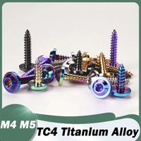 AliExpress NONE 1Pcs Titanium Alloy Multiple Colors Bolt M4/M5 Length 12/15/20/25/30/35mm Self Tapping Torx Head Screws For Bike Motorcycle Car