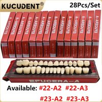 28 Teeth Dental Denture Acrylic Resin Full Teeth Upper Lower Shade 22# 23# A2/A3 False Teeth Research On Dentist Education Model