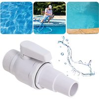 2-Way Ball Valve Bidirectional Ball Valve Maximum 50 PSI Rating Pool Filter Stop Connector for Home Backyard Plunge