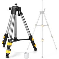 1.2M Stainless Steel Extension Bar Tripod Stand for Laser Level with 5/8inch to 1/4inch Adapter Three Height Adjustment Holder