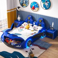 Nordic Car Shape Kids Beds Safety Toys Storage Single Design Boys Kids Bed Toddler Playpen Camas Infantiles Furniture Home