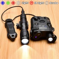 WADSN Surefire M300 M600 PEQ Laser with Dual-control Function Switch 20mm Picatinny Rail IR Fill light Strobe Tactical Hunting