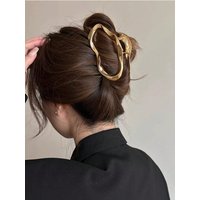 New Irregular Lines Cloud Grab Clips High-end Metal Hairpins Women's Back of The Head Temperament Shark Clips Headgear.