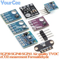 10pcs/1pc SGP30 SGP40 SGP41 Gas Air Quality Sensor Module TVOC eCO2 Carbon Dioxide Measurement Formaldehyde Air Detector
