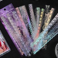 30 Sheets Korean Style Deco Sticker Pack - Cute & Stylish Holographic Foil Stamping Sticker for Kpop Toploader, Journals & More