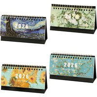 2026 Desk Calendar Vintage Art Painting Style, Monthly Planner With Memo Pad For Office, Home, School, Planning & Organizing