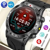 2026 New Outdoor Military Smart Watch Heart Rate Monitoring Bluetooth Call Flashlight Compass GPS Track Tracking Smartwatches