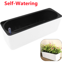Rectangula Lazy Flower Pot Potted Hydroponic Plastic Flower Pot +Water Level Indicator Automatic Water Absorbing Flower Pot