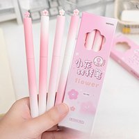 Kawai Rotary Pen Ins Pink Rotating Neutral High Value Quick Drying Brush Question Student 0.5ST Black Fountain Stationery Lovely