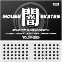 TALONGAMES Universal Mouse Skates 4mm for Glass Mouse Pads, Round Dots 70pcs,Curved Edge, Gaming Mouse Feet (Yami Mini Series)