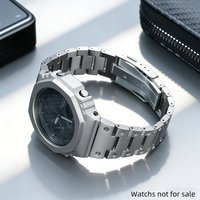 CasiOak Titanium Alloy mod kit GA2100/2110 b2100 strap case Metal Upgraded Accessories Lightweight GA-2100 B2100 Bracelet bezel