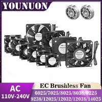 1PCS EC Brushlee Fan 6025/8025/9225/12025/12038/12032 AC 110V 115V 120V 220V 240V Cooling Cooler Fan