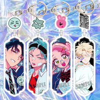 Anime Cartoons Acrylic Key Buckle for Alien Stage Ivan Till Mizi Luka Creative Keychain Bag Pendant Exquisite Collect Fans Gifts