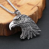 Fashion Vintage Stainless Steel Eagle Pendant Necklace For Men Women Gothic Punk Animal Necklaces Biker Jewelry Gifts Wholesale