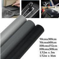4D Carbonfaser Schwarz Grau Silber Auto-Vinylfolie mit Luftkanälen, Aufkleber, Rollenware für Auto-Innenraum, Armaturenbrett, Seitenspiegel, Motorrad, Laptop, verschiedene Größen, Farbmodifikation,