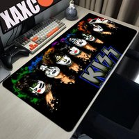 Kiss Band Mouse Pad Large Gaming Accessories Mouse Mat Keyboard Mat Desk Pad Silicone Computer Mousepad PC Gamer Laptop Mausepad