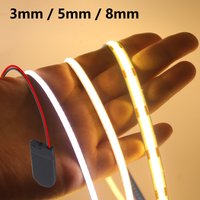 5V 3MM 5MM 8MM COB LED Strip Battery Powered 320LEDs/m Red Blue Green Pink Yellow White Flexible Adhesive Tape 0.5m 1m 2m 3m