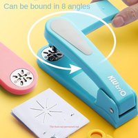 Heavy Duty Stapler Multifunction 360 Degree Rotary Long Stapler Metal Effortless Bookbinding Supplies Bookbinding Supplies