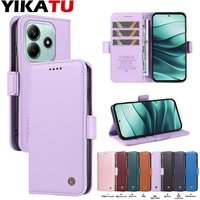 Magnetic Card Slot Wallet Leather Case For Xiaomi Redmi Note 14R 5G 14 4G 13 Pro Plus 12T 11 K70 Ultra K60 K50i A4 A3 14C 13C