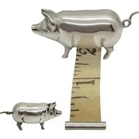 1 Antique-style Pig Mini Tape Measure, Vintage Metal Pig Soft Tape Measure for Sewing and Crafts, Measuring Tool