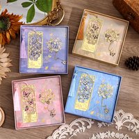 2 Pcs Hollow Flower & Butterfly Metal Bookmarks Set Elegant Tassel Bookmarks Large Size Book Mark for Book Lovers Students