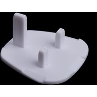 5Pcs White UK Power Socket Cover Baby Anti Electric Shock Plugs Protector Cover