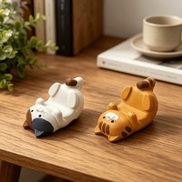 1pc Cute Healing Style Cat Phone Stand, Glasses Holder Office Desktop Ornament Gift