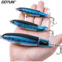 Goture Whopper Popper 10cm/11cm/14cm Topwater FIshing Lure Blowups Pike Baits Rotating Tail Fishing Tackle Crankbait Wobblers