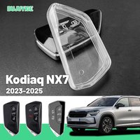 Clear TPU Car Key Case For Skoda Kodiaq NX7 2023-2026 Key Fob Cover Protector Shell Auto Accessories 2024 2025