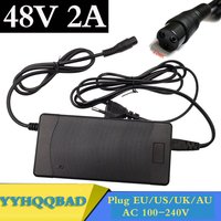 48V 2A Lead acid Battery Charger for 55.2V Lead acid Battery Electric Bicycle Bike Scooters Motorcycle Charger 3P GX16 Plug