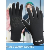 AliExpress NONE Parent Child Autumn And Winter Children'S Sports Running Cycling Touch Screen Warm Gloves With Fleece Anti Cold Cycling Gloves