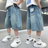 4-14Yrs Kids Boys Shorts UNITIM Summer Thin Children Boys Denim Shorts Retro Casual Junior Boys Short Jeans Teens Boys Shorts