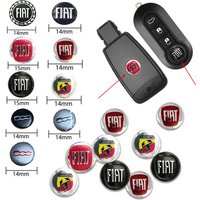 Car Key Emblem Stickers Accessories For Fiat Abarth 500 Tipo FR Panda Argo Freemont Viaggio Bravo Punto Doblo Pulse Stilo Palio