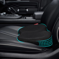 HOMEFISH 2 in 1 Universal Car Seat Cushion Memory Foam Lumbar Pillow Breathable Comfort Support for Driver