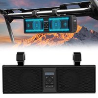 UTV/ATV 17" Bluetooth Sound Bar 4 Speaker Amplified Audio Waterproof with Multi-color Lighting for Golfcart Can Am