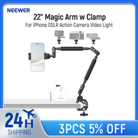 NEEWER 22" Magic Arm w Clamp, Overhead Desk Camera Phone Mount Articulating Arm For iPhone DSLR Action Camera Video Light