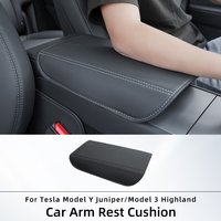 For Tesla Model Y Juniper Model 3 Highland Car Arm Rest Cushion Center Console Armrest Box Cover Pad Elbow Support Rest Cushion