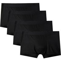 4Pcs Men Boxer Black Mens Panties Underwears Breathable Sexy Male Boxer Solid Underpants Comfortable Underwear Men's Boxers