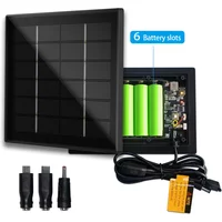 4W Solar Panel Charger Output 5V/12V For Mesh Esp32 LoRa Solar Hunting Camera Power Supply With Micro USB Port & Type-C 2M Cable