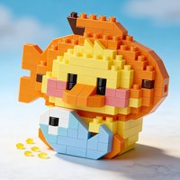 210 Pcs Fisherman Duck Building Blocks Set - 3D Puzzle DIY STEM Toy for Kids, Home Decor Christmas Gift