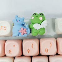 Wing Frog Animal Keycaps Mechanical Keyboard Replacement Personalized Keycap Cross Axis Cherry Profile Girl Birthday Gamer Gift
