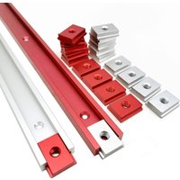 Werkbank T-Nut Aluminiumlegierung Gehrungsschiene T Schiebeschieber T-Schrauben Mutter Set Holzbearbeitung T-Schiene Jig Vorrichtung Werkzeuge