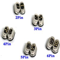 1/2/6/10 Pair 5V 2A Pogo Pin 2P 3P 4P 5P 6P Female 2.54mm Spring Loaded DC Power Socket waterproof Magnetic Connector