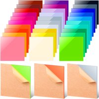 5pcs Colored Acrylic Sheets 3mm Thick Cast Opaque Acrylic Sheets with Protective Paper for Art DIY Crafts Display Decoration