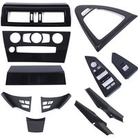 ABS Black For BMW 6 Series E63 E64 2004-2009 Car Gear Shift Panel Steering Wheel Decorative Frame Automotive Accessories