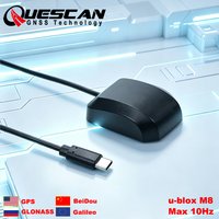 Odbiornik GPS QUESCAN USB-C typu C dla Androida i Windowsa M8N 10Hz Ublox M8 GPS GLONASS Galileo BeiDou GNSS Antena Odbiornik QU33NCL