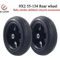 9X2 55-134 Rear Wheel Assembly Anti slip Rubber Shockproof Explosion proof Scooter Baby stroller, children's tricycle accessorie