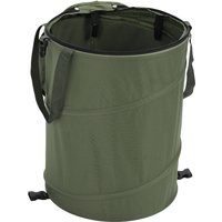 24 Gallons Garden Trash Can with Zippered Lid Oxford Cloth Large Capacity Foldable Portable Outdoor Garbage Container for Picnic