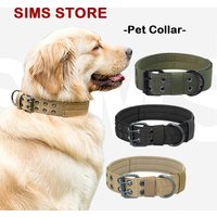 Heavy Duty Anti Bite Dog Collar Leash Set Adjustable Sturdy Neck Collar For Malinois Golden Retriever Large Strong Breeds